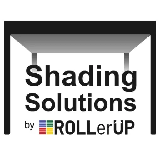 Shading Solutions by ROLLerUP logo with pergola icon